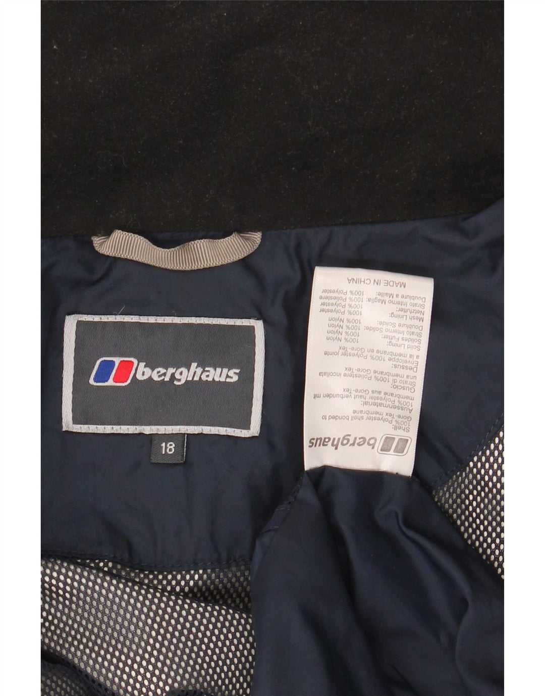 Jaqueta de chuva feminina com capuz Berghaus UK 18 XL azul