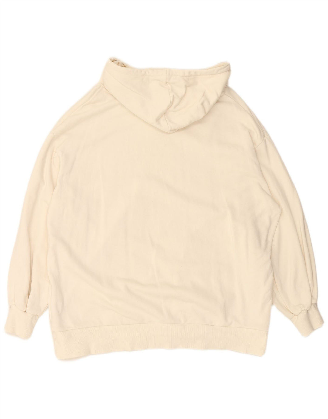 PUMA feminino oversized moletom com capuz UK 14 médio algodão branco