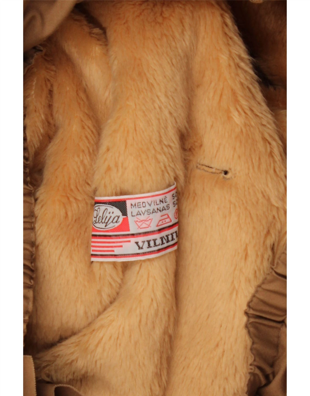 Jaqueta feminina VINTAGE Sherpa UK 18 XL marrom