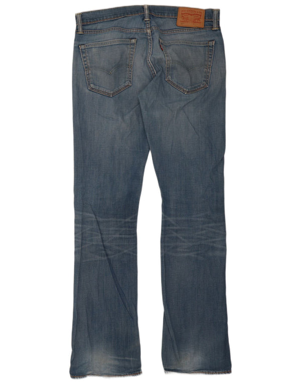 Calça jeans masculina Levi's 527 Distressed Bootcut W33 L34 azul algodão