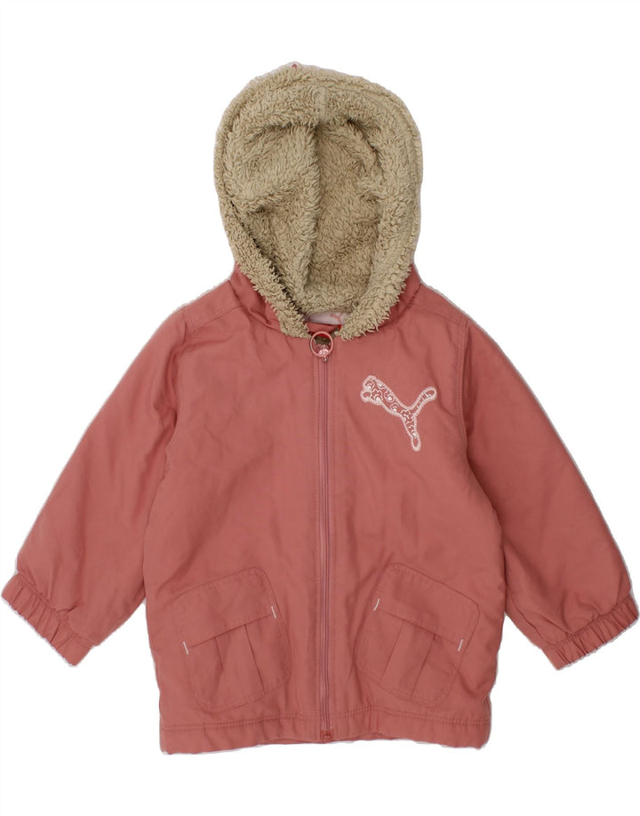 PUMA Baby Girls Hooded Windbreaker Jacket 6-9 Months Pink Vintage Puma and Second-Hand Puma from Messina Hembry 
