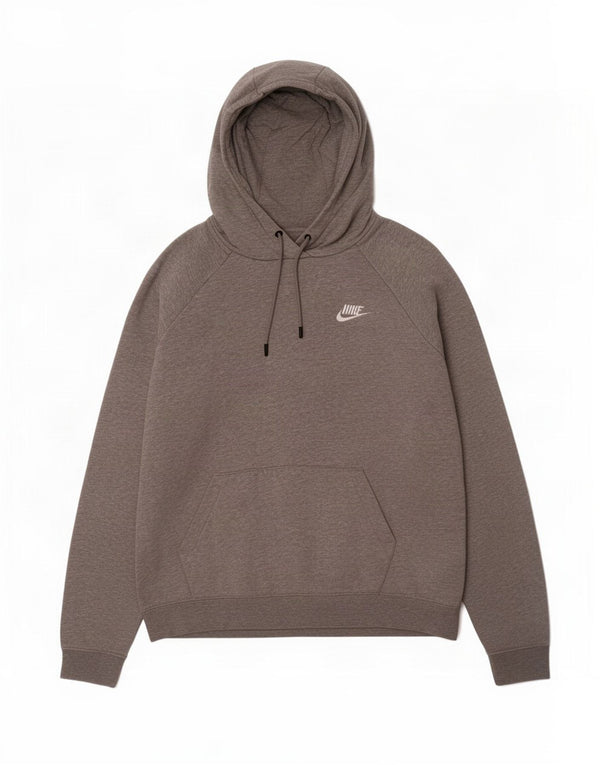 Nike Womens Hoodie Jumper UK 14 Médio Cinza Algodão