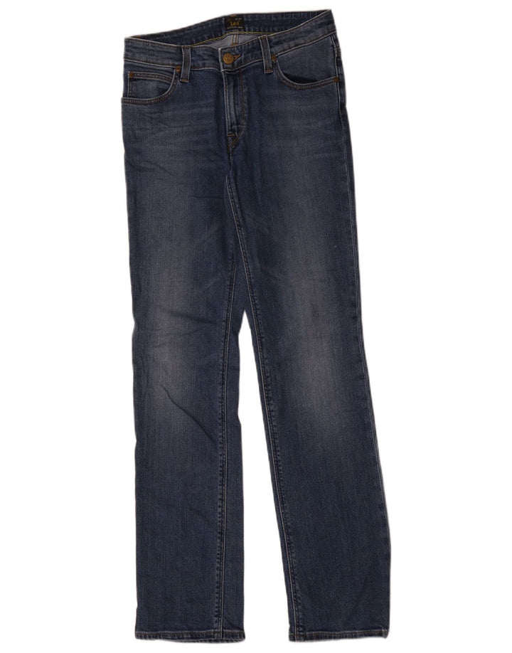 Lee Womens Marion Straight Jeans W26 L31 Azul Algodão