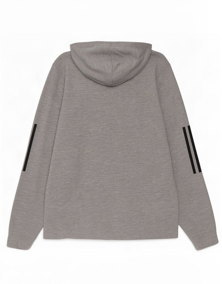 Adidas Mens Graphic Hoodie Jumper Pequeno Poliéster Cinza