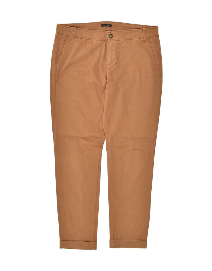 MASSIMO DUTTI Womens Slim Chino Trousers US 10 Large W34 L29 Brown Cotton | Vintage Massimo Dutti | Thrift | Second-Hand Massimo Dutti | Used Clothing | Messina Hembry 