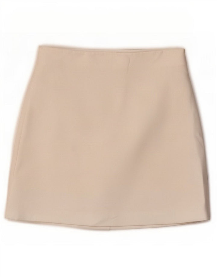 Mini saia feminina Zara XS W24 branca