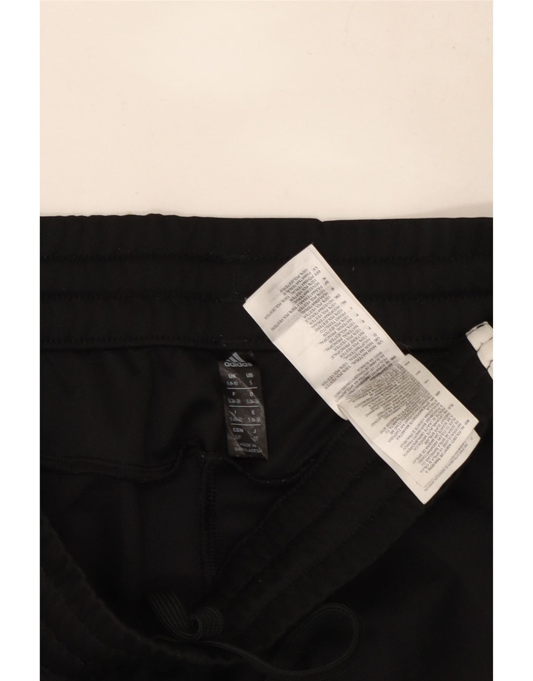 Calça de treino feminina ADIDAS UK 8/10 pequena preta poliéster