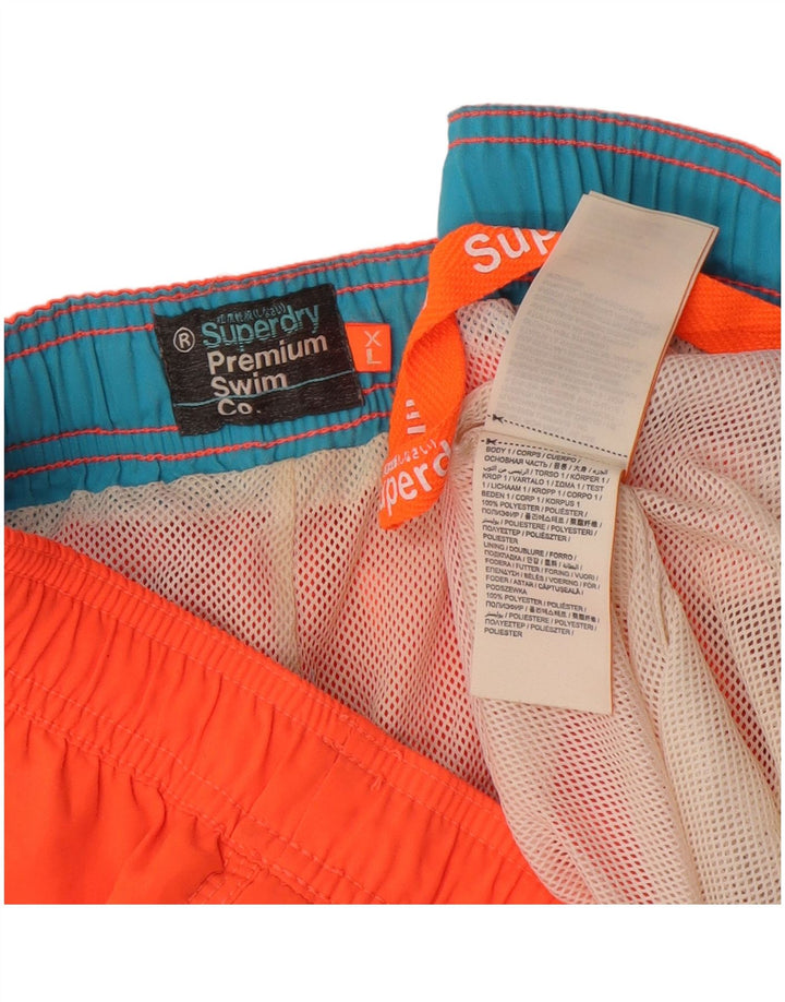 Shorts de natação masculino Superdry Graphic XL laranja poliéster
