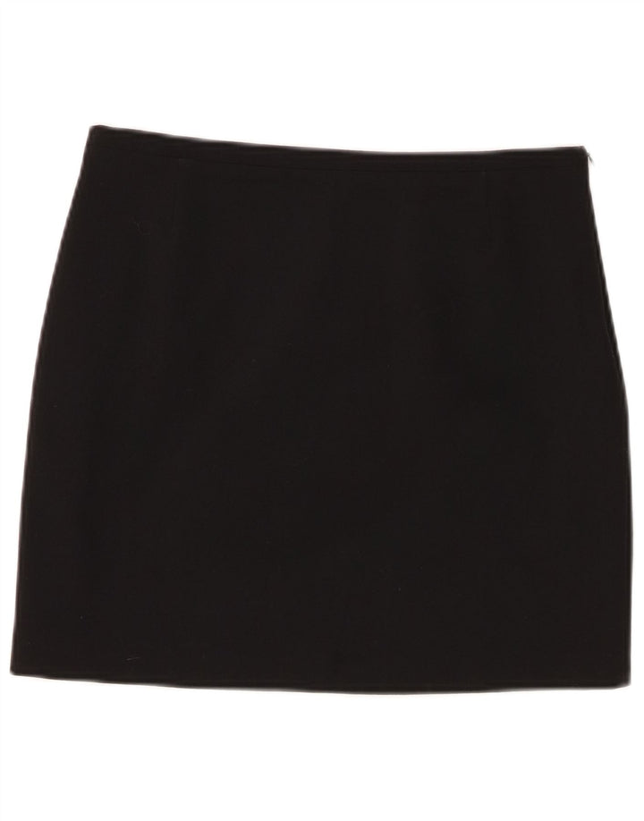 Mini saia feminina Pinko UK 12 médio W30 poliéster preto