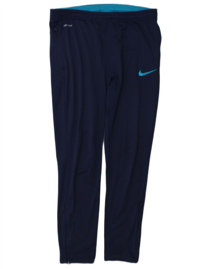 Calça de treino masculina Nike Dri Fit médio azul marinho poliéster