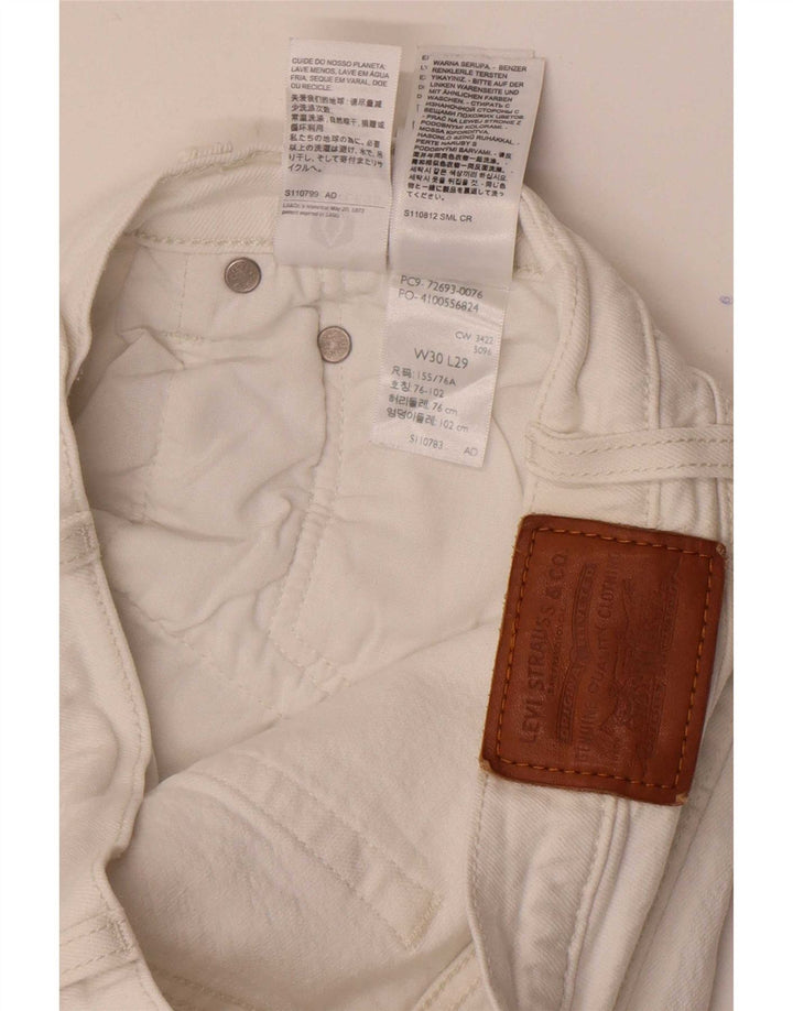 Jeans feminino Levi's Ribcage Straight W30 L29 algodão branco