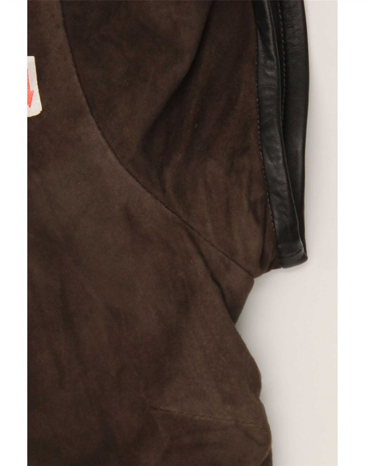 Vestido feminino vintage em camurça IT 44 marrom médio