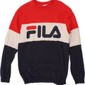 FILA Moletom Gráfico Masculino Jumper Médio Multicolorido Colorblock