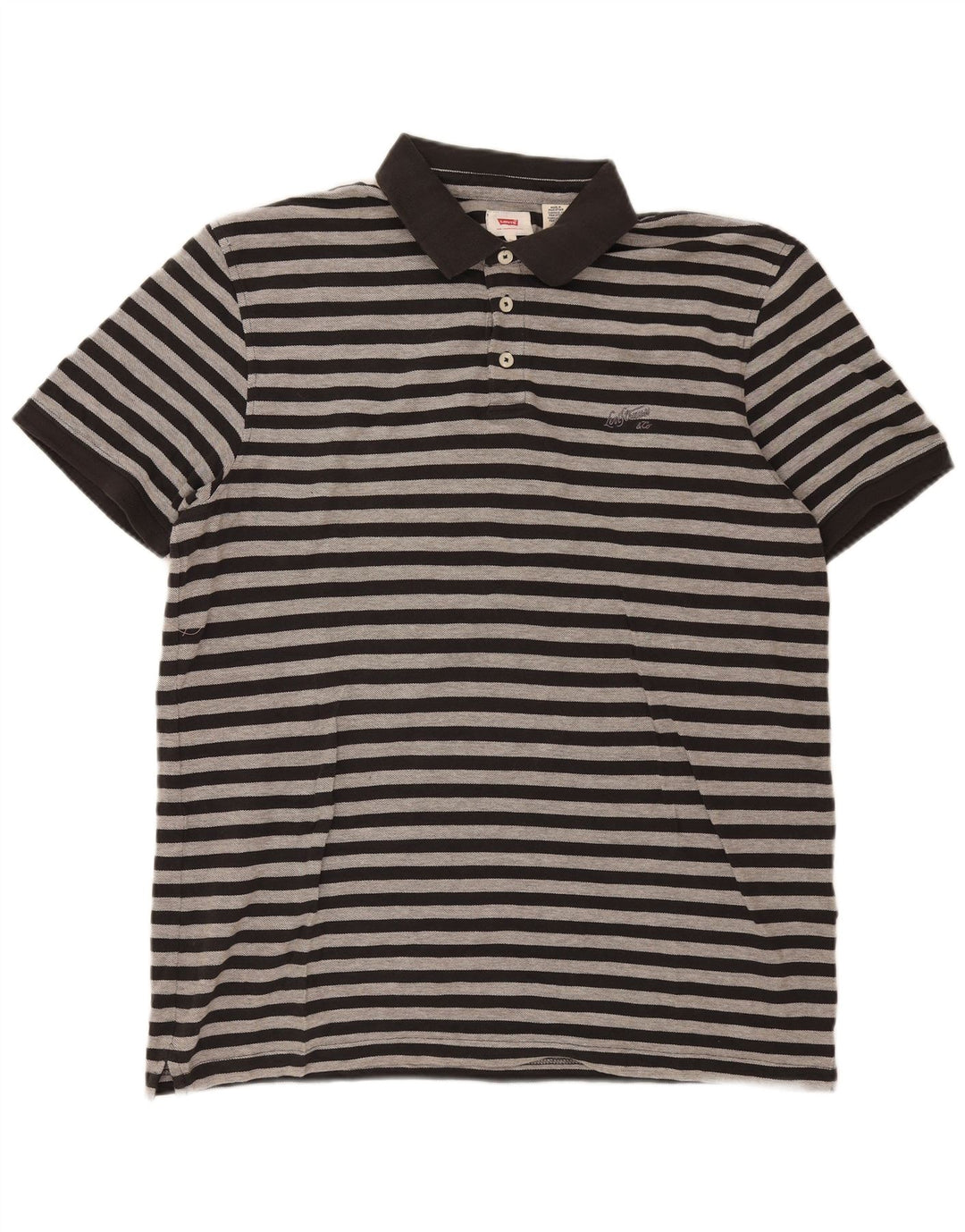 Camisa polo masculina Levi's XL preta listrada