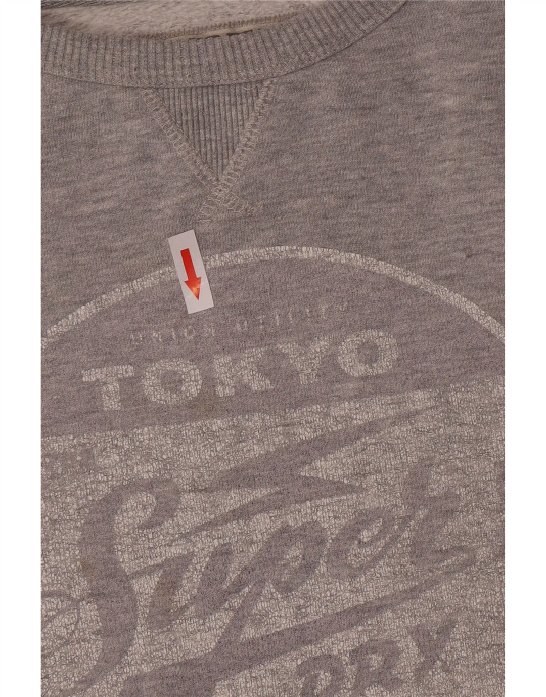 Superdry moletom gráfico masculino jumper pequeno algodão manchado cinza