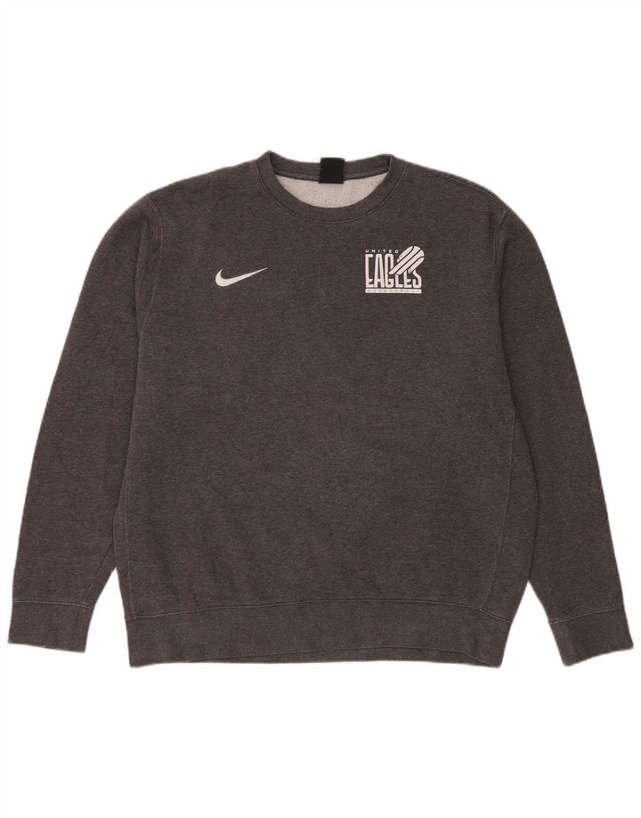 Moletom Nike Masculino Eagles Graphic Jumper Grande Algodão Cinza