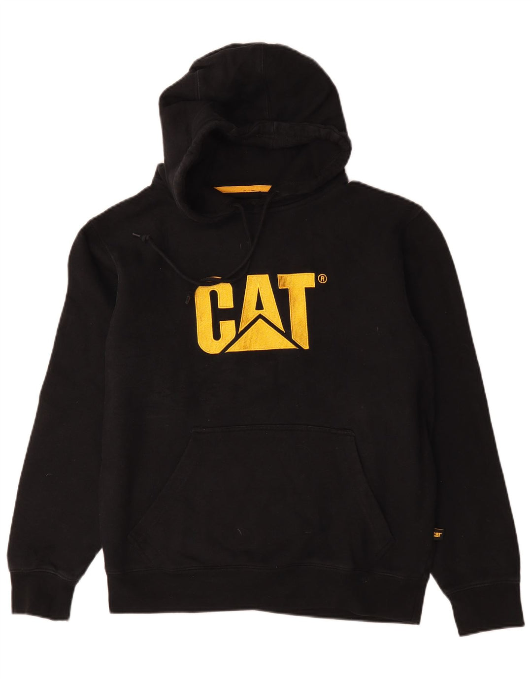 Jumper com capuz gráfico masculino Caterpillar médio algodão preto