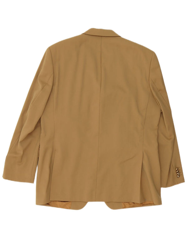 Jaqueta blazer masculina PIERRE CARDIN com 3 botões Reino Unido 40 grande lã virgem bege