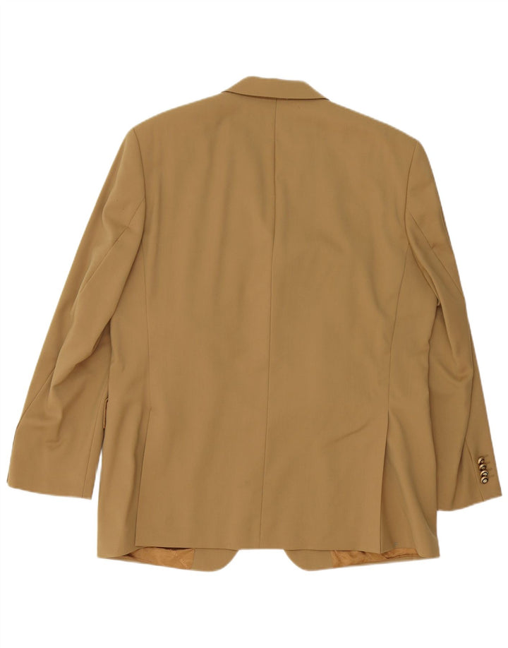 Jaqueta blazer masculina PIERRE CARDIN com 3 botões Reino Unido 40 grande lã virgem bege