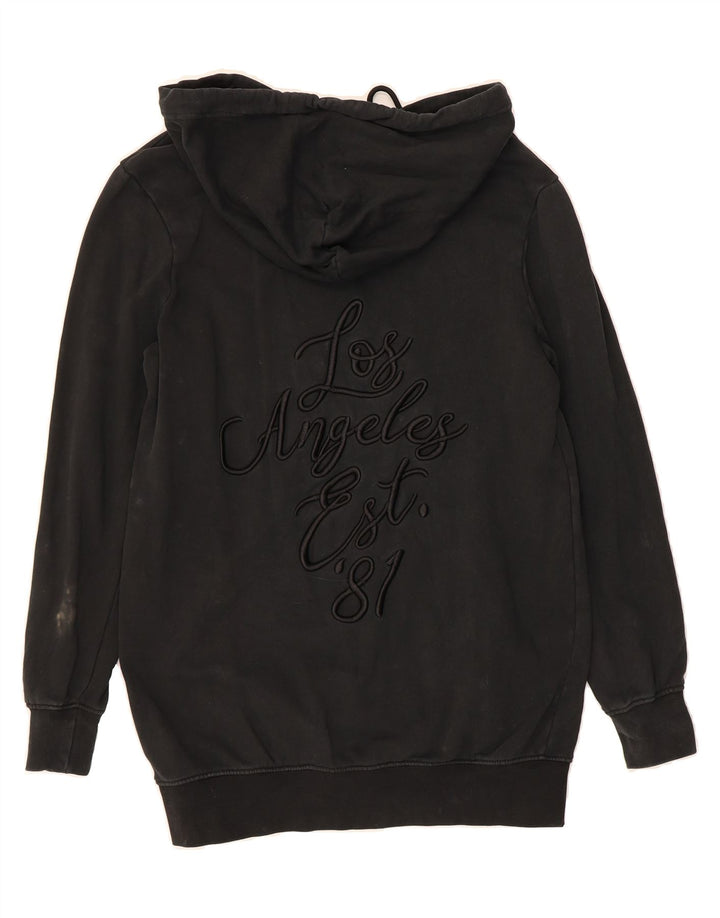 GUESS Womens Oversized Hoodie Jumper UK 6 XS Black Cotton Vintage Guess and Second-Hand Guess from Messina Hembry 