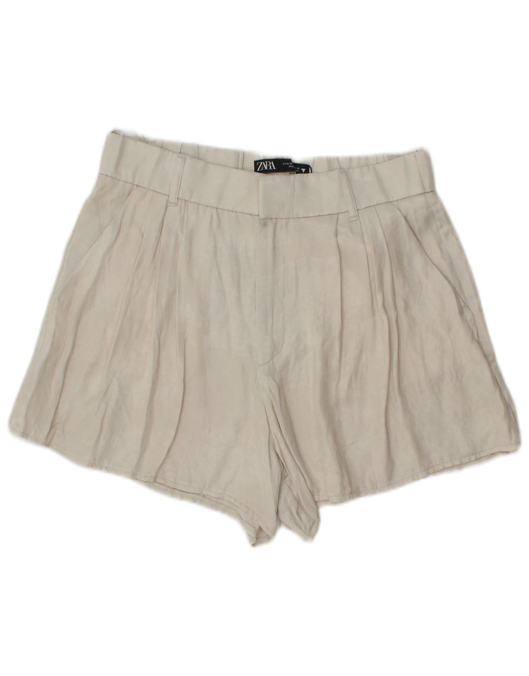 Zara Shorts Chino Feminino Pegged Médio W28 Off White Viscose
