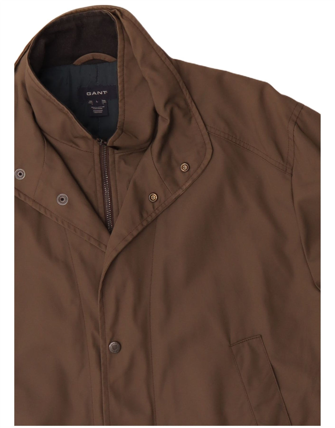 Jaqueta utilitária masculina Gant UK 40 grande poliéster marrom