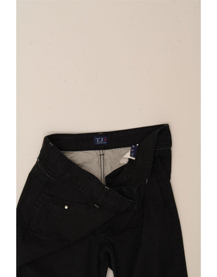 TRUSSARDI Womens Straight Casual Trousers W29 L24  Black Cotton Vintage Trussardi and Second-Hand Trussardi from Messina Hembry 