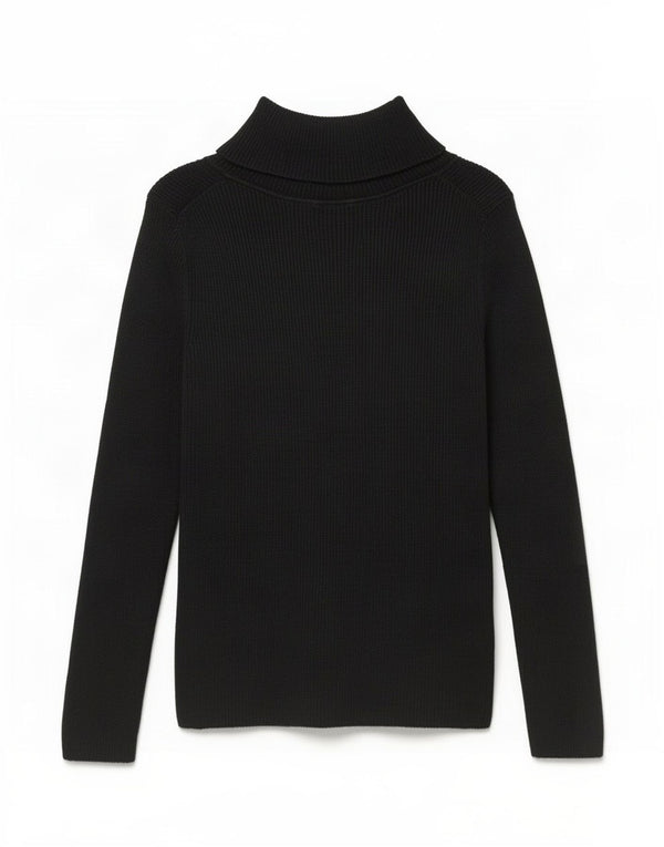 Gap Womens Roll Neck Jumper Sweater UK 12 Medium Black Cotton