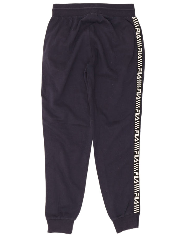 Calça de treino masculina Fila Graphic Joggers pequeno bloco colorido azul marinho