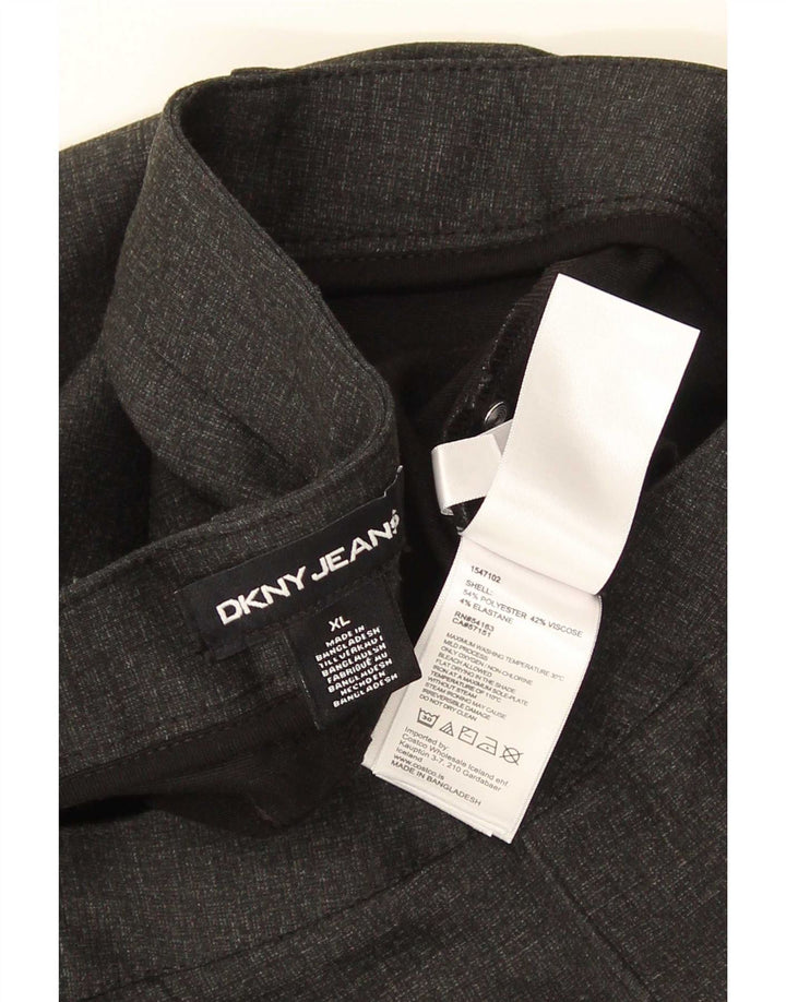 Calça casual reta masculina Dkny XL W36 L29 poliéster preto
