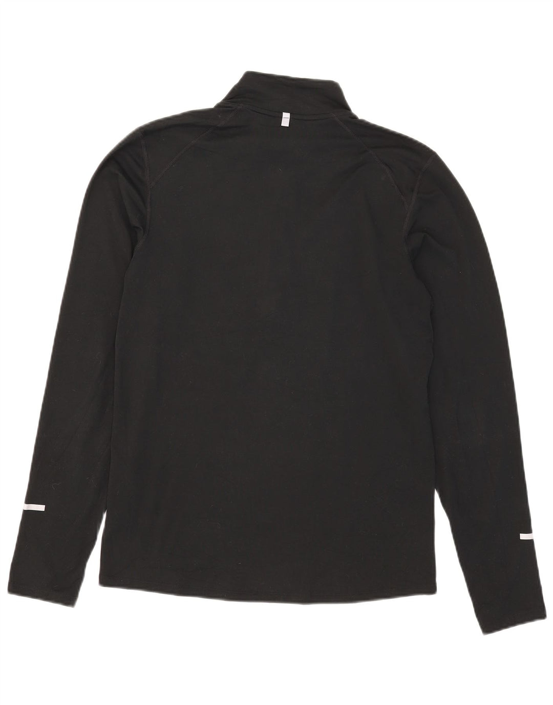 Pulôver masculino Nike Dri Fit com gola e zíper, top pequeno de poliéster preto