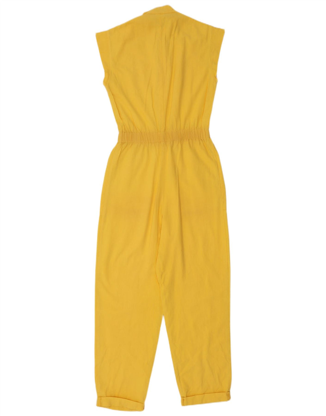 Macacão feminino vintage sem mangas IT 40 pequeno amarelo