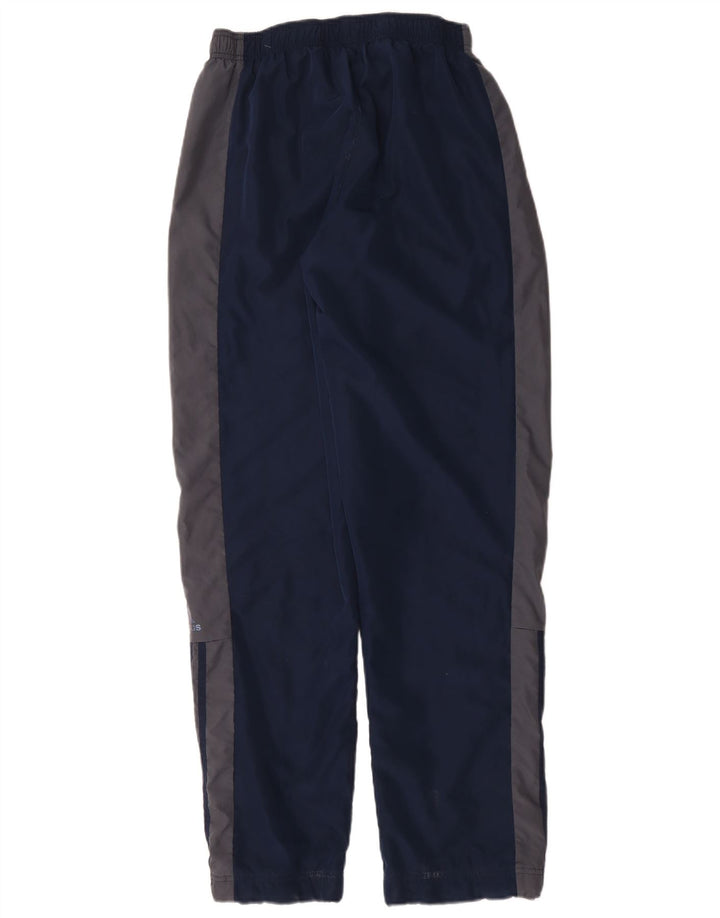 Calça de treino masculina Adidas médio azul marinho colorblock poliéster