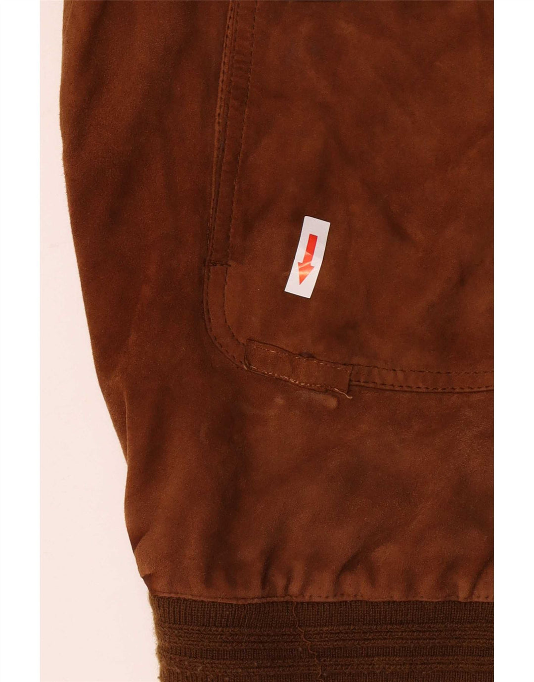 Jaqueta bomber masculina vintage de camurça IT 62 5XL couro bege