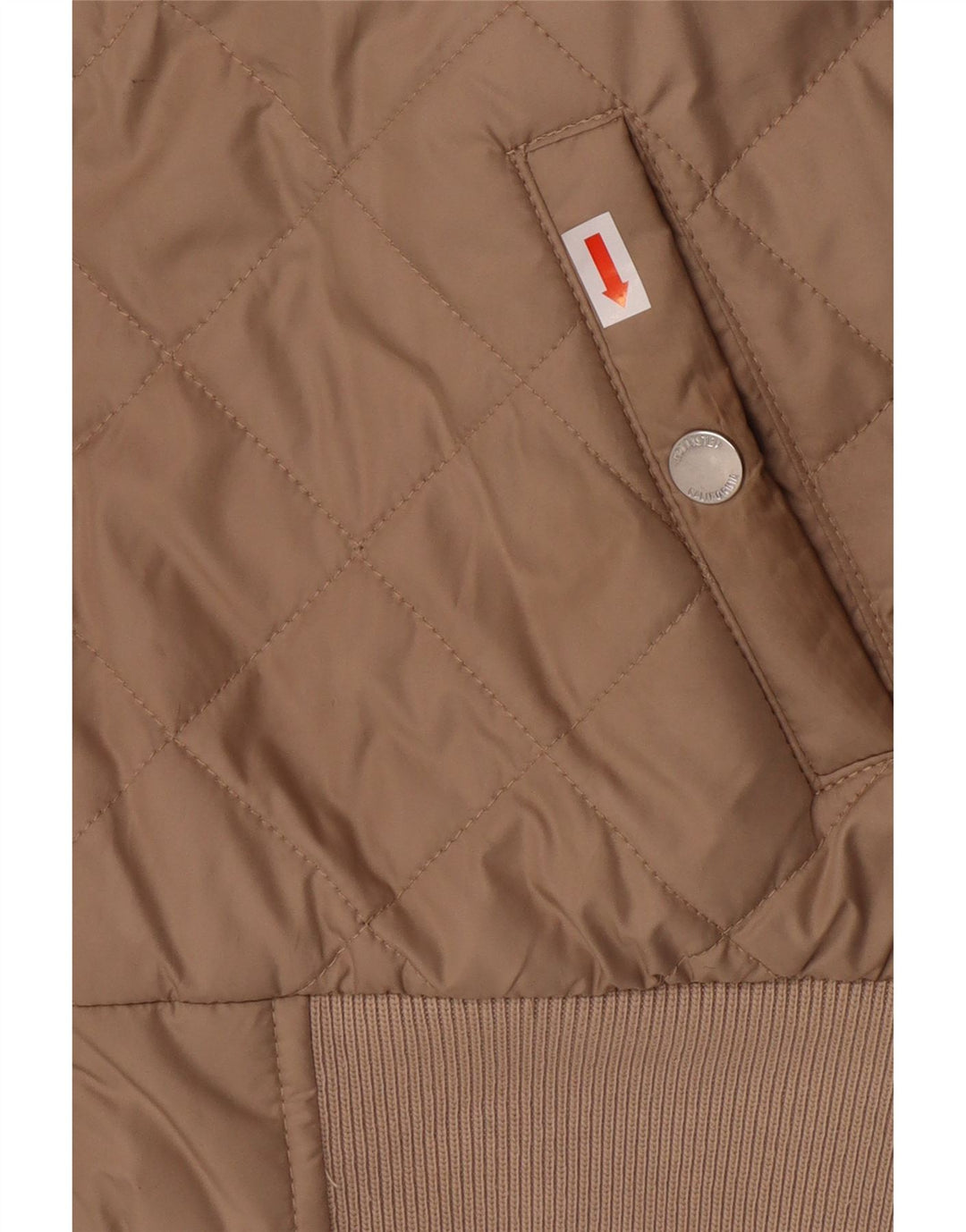 Jaqueta feminina acolchoada com capuz HOLLISTER UK 10 poliéster bege pequeno