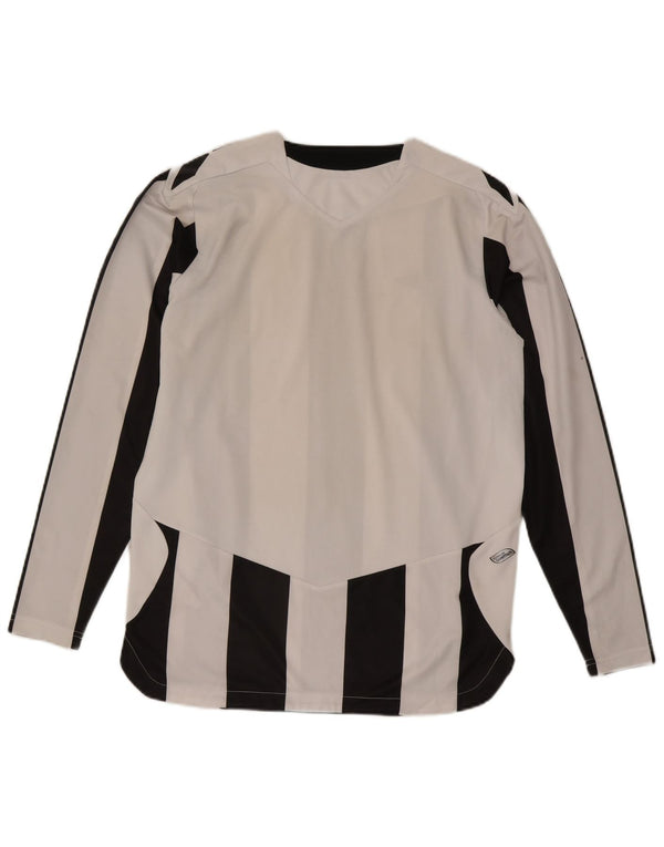 Umbro Top Masculino Manga Longa Médio Poliéster Listrado Branco