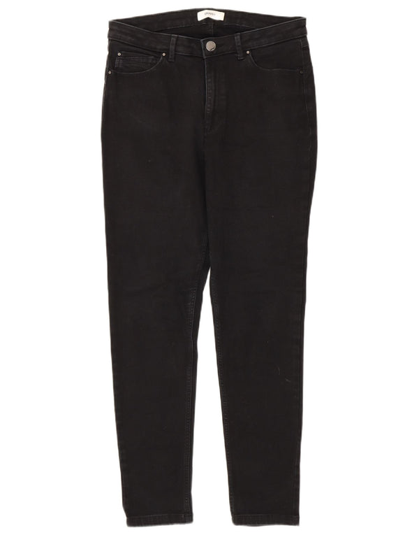 Jeans skinny feminino Marks & Spencer Reino Unido 12 médio W30 L27 algodão preto