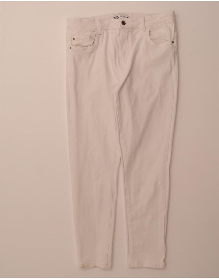 ZARA Womens Slim Jeans EU 44 XL W34 L26 White Cotton Vintage Zara and Second-Hand Zara from Messina Hembry 