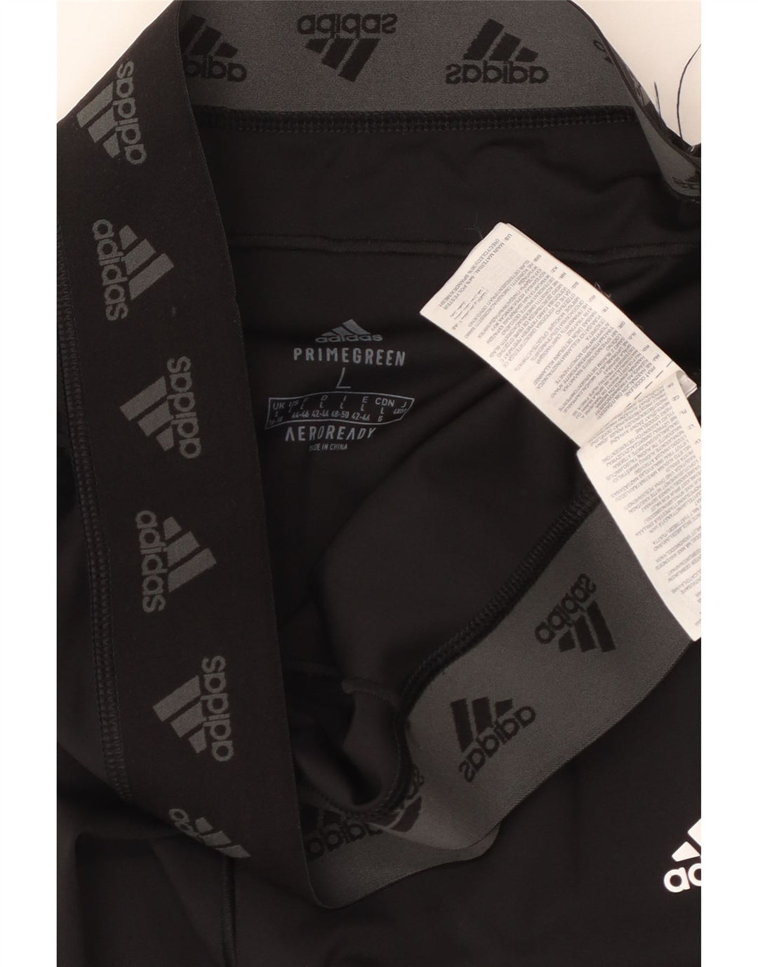 Leggings Adidas Mulher UK 16/18 Grande Poliéster Preto