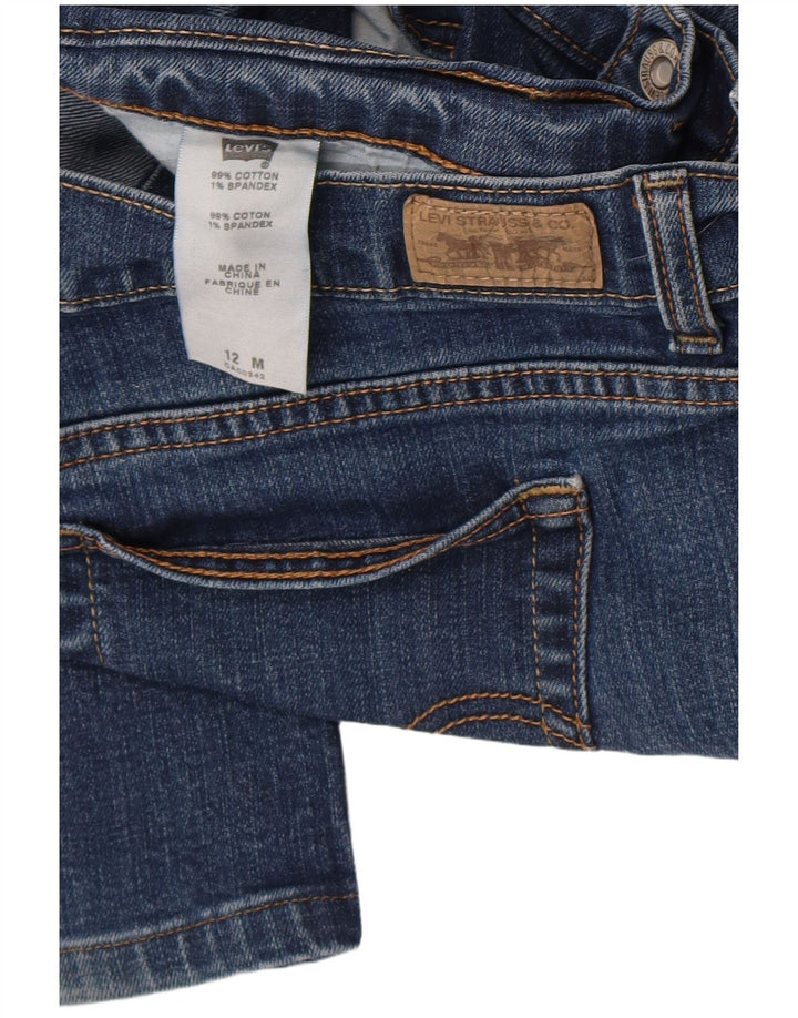 Calça jeans feminina Levi's 512 Bootcut US 12 grande W32 L30 azul algodão