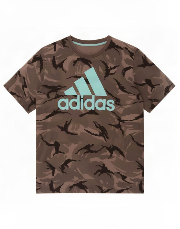 Adidas Mens Graphic T-Shirt Top XL Cinza Camuflagem Algodão