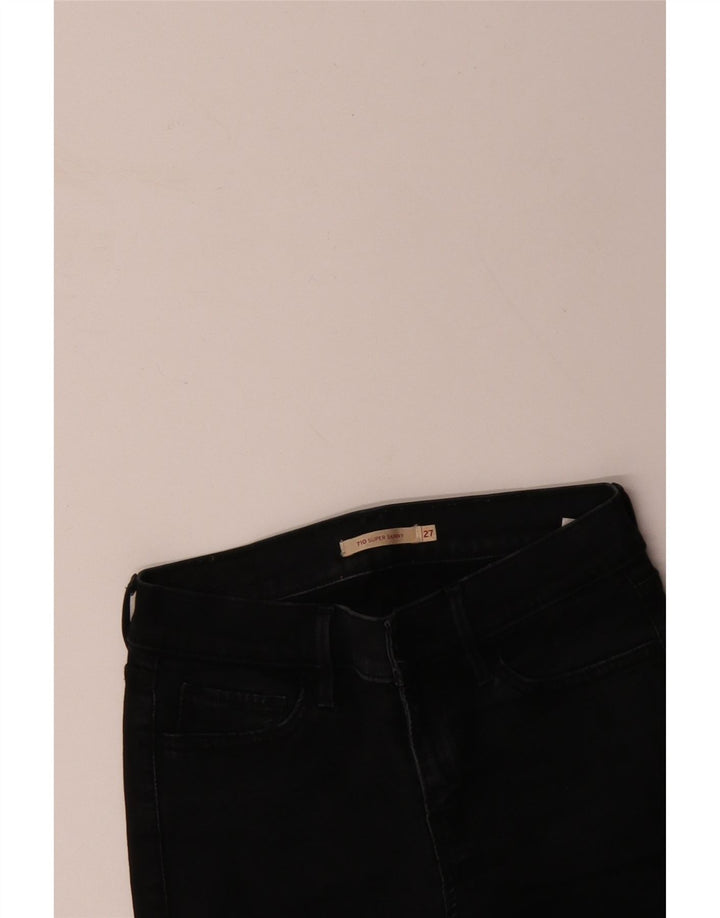 Calça jeans feminina LEVI'S 710 Super Skinny W27 L28 algodão preto