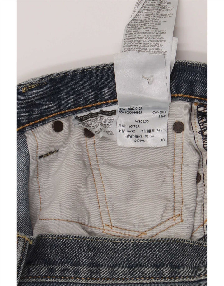 Levi's Masculino 522 Straight Jeans W30 L30 Azul Algodão