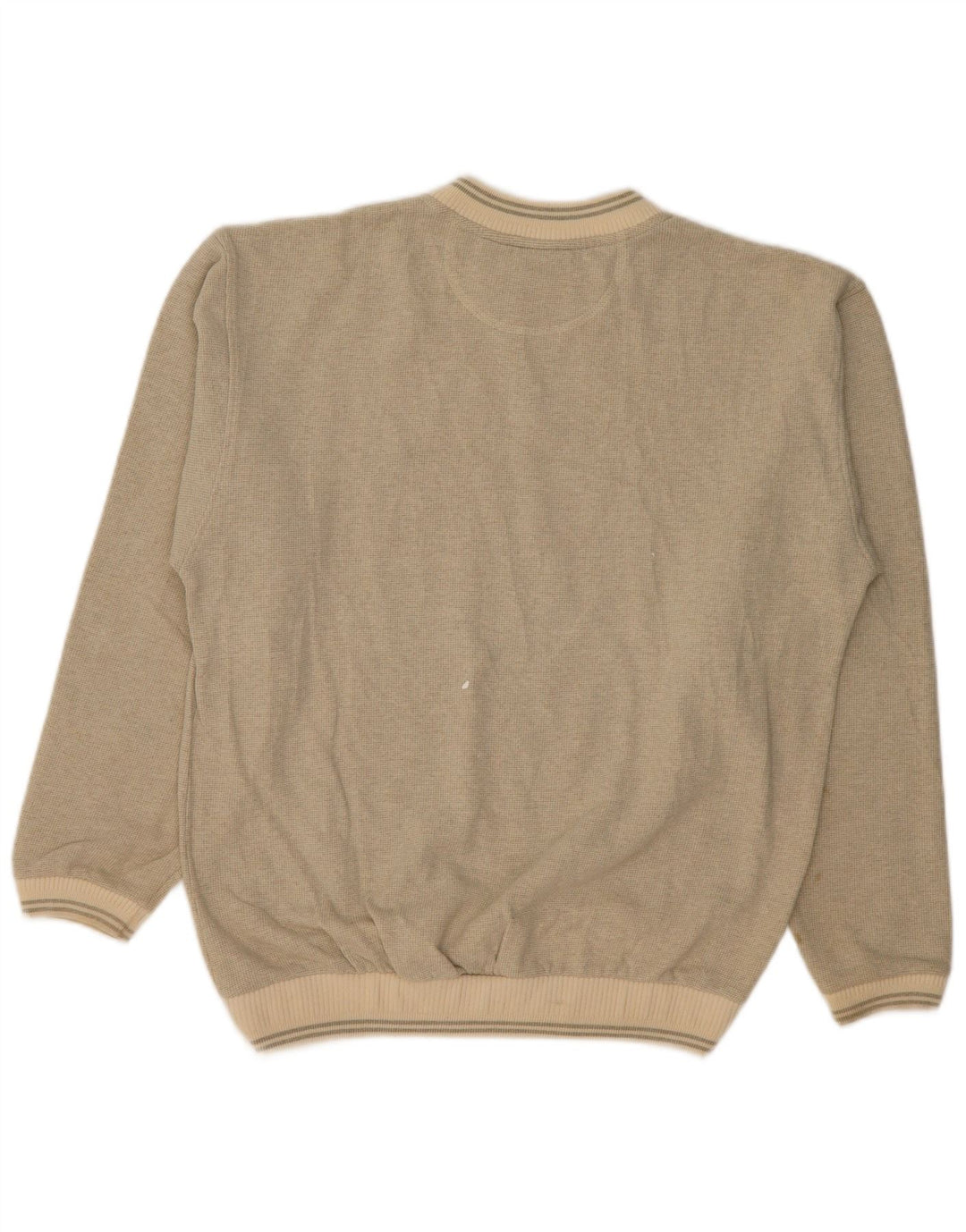 Moletom masculino vintage Jumper grande algodão bege