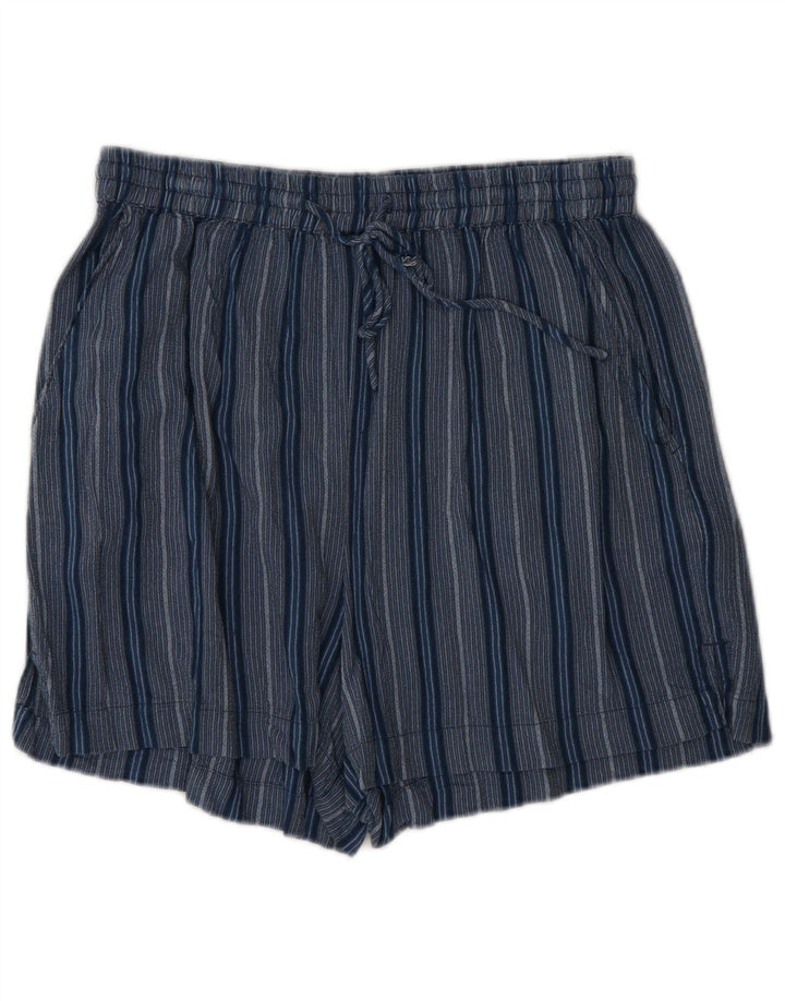 Topshop Shorts feminino casual médio W28 listrado azul
