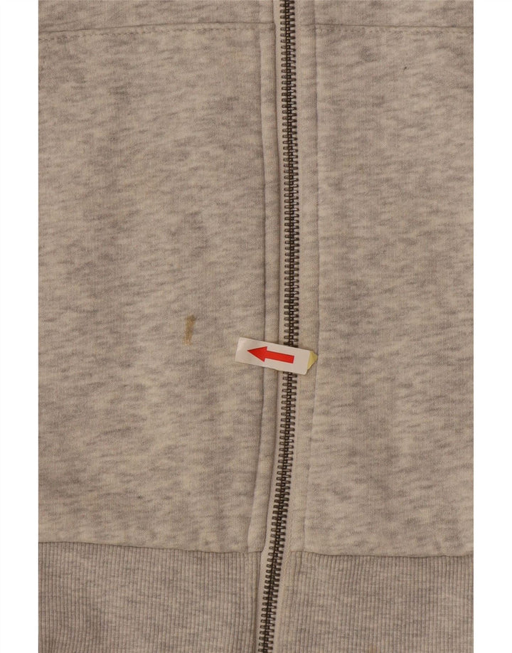 JACK & JONES Suéter masculino com capuz e zíper, algodão manchado cinza médio