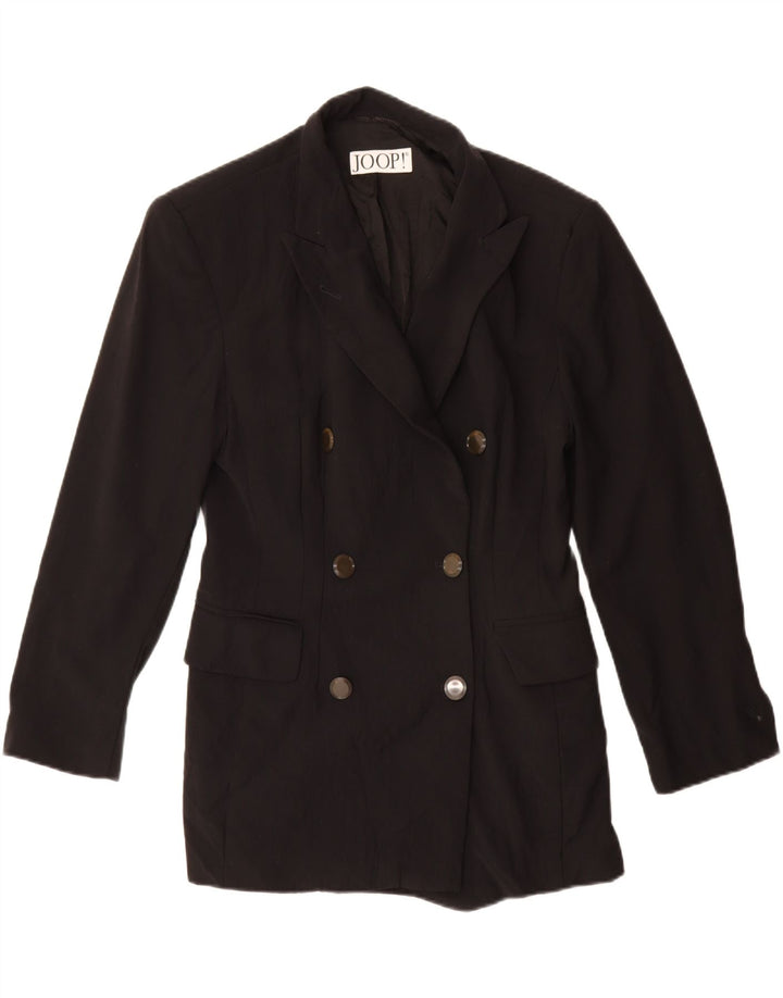 Jaqueta blazer feminina Joop com peito duplo IT 42 lã virgem preta média