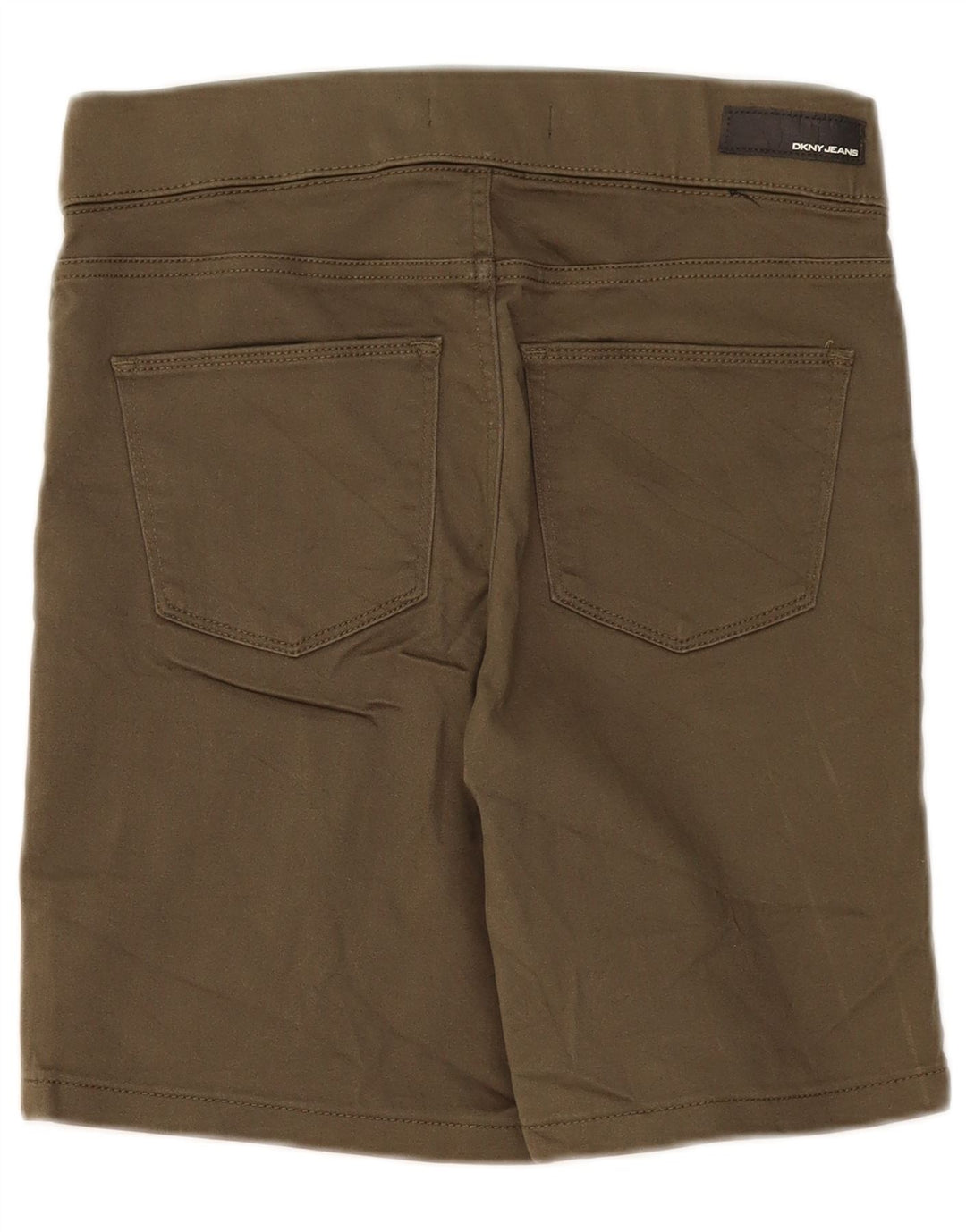 Dkny Shorts feminino casual pequeno W27 algodão cáqui