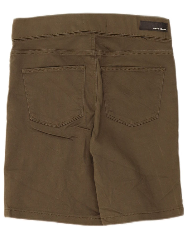 Dkny Shorts feminino casual pequeno W27 algodão cáqui