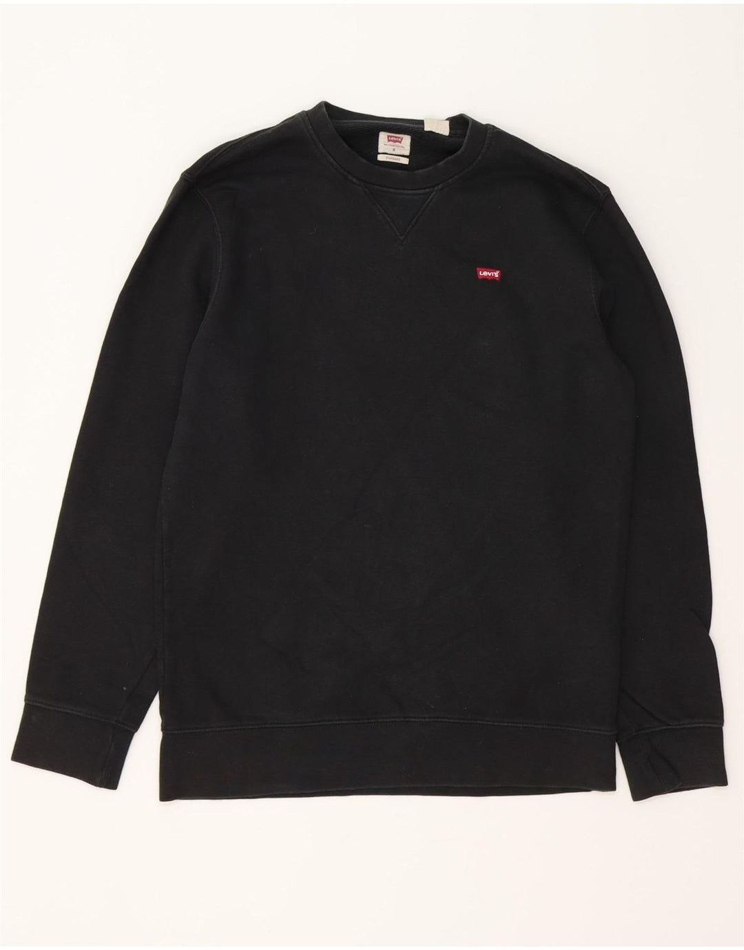 Levi's moletom masculino padrão jumper pequeno algodão preto